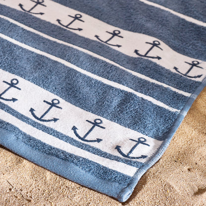 Catherine Lansfield Anchors Cotton Extra Large Beach Towel