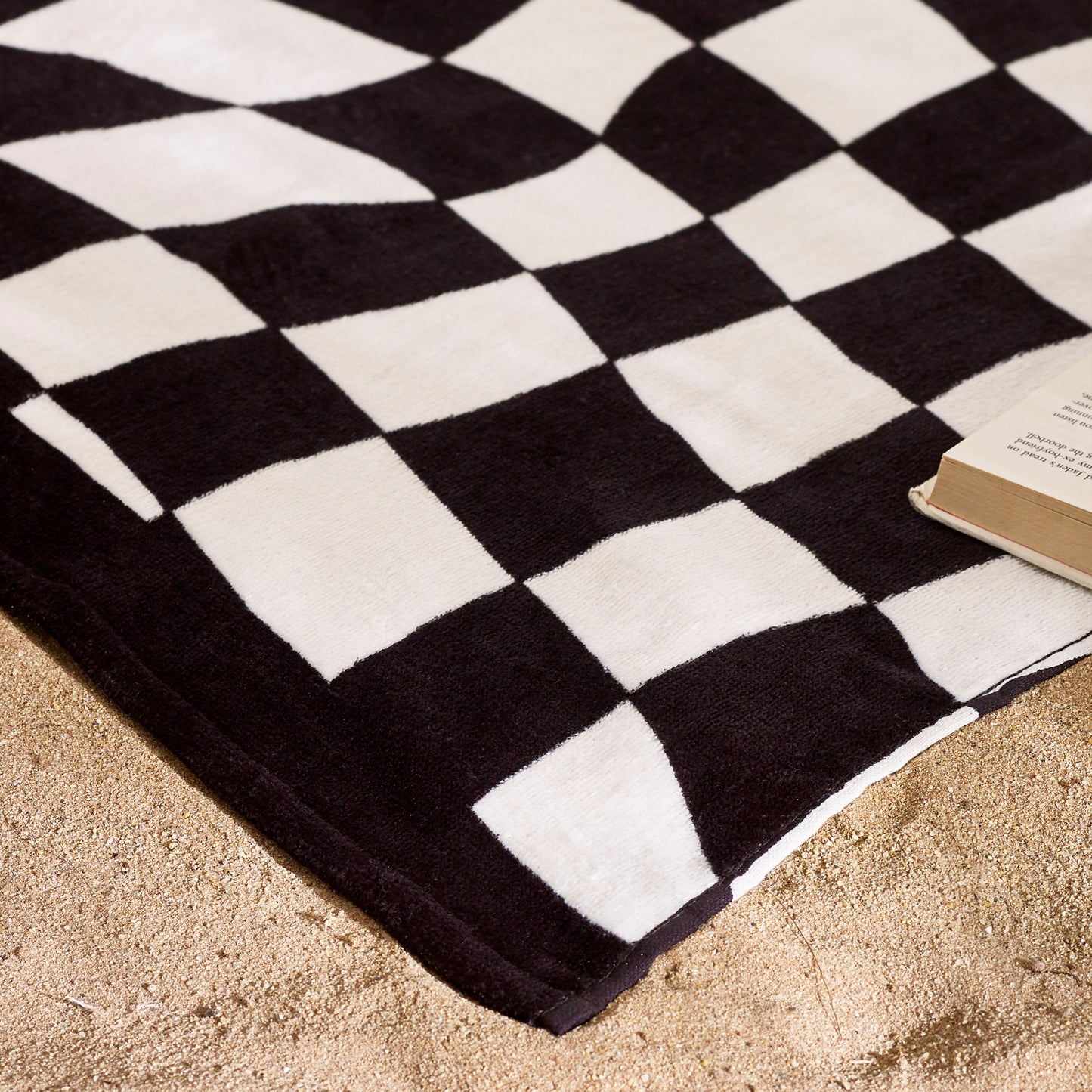 Catherine Lansfield Checkerboard Cotton Beach Towel