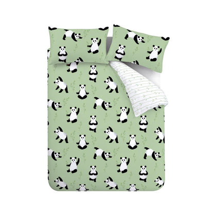 Catherine Lansfield Kids Panda Paws Reversible Duvet Cover Set with Pillowcases