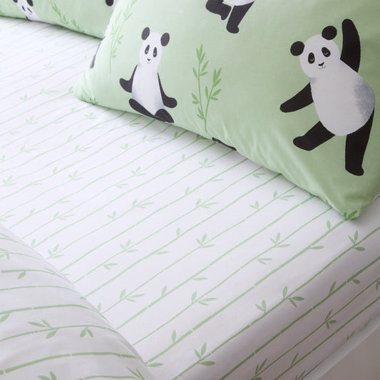 Catherine Lansfield Kids Panda Paws Fitted Sheet