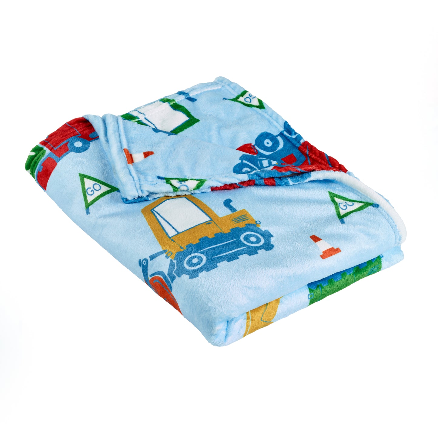 Catherine Lansfield Kids Digger Dreams Cosy Fleece Blanket Throw