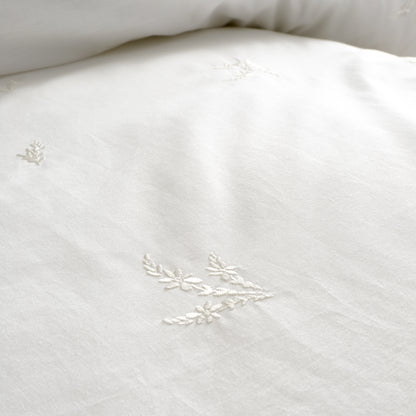 Bianca Lottie Floral Embroidery 180 Thread Count Duvet Cover Set