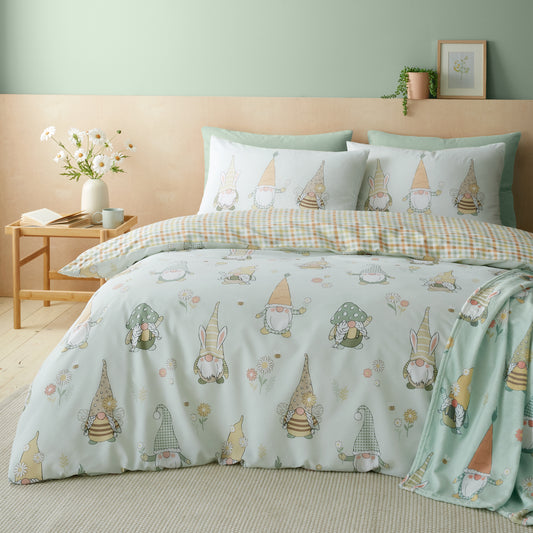 Catherine Lansfield Spring Gonks Reversible Duvet Cover Set with Pillowcases