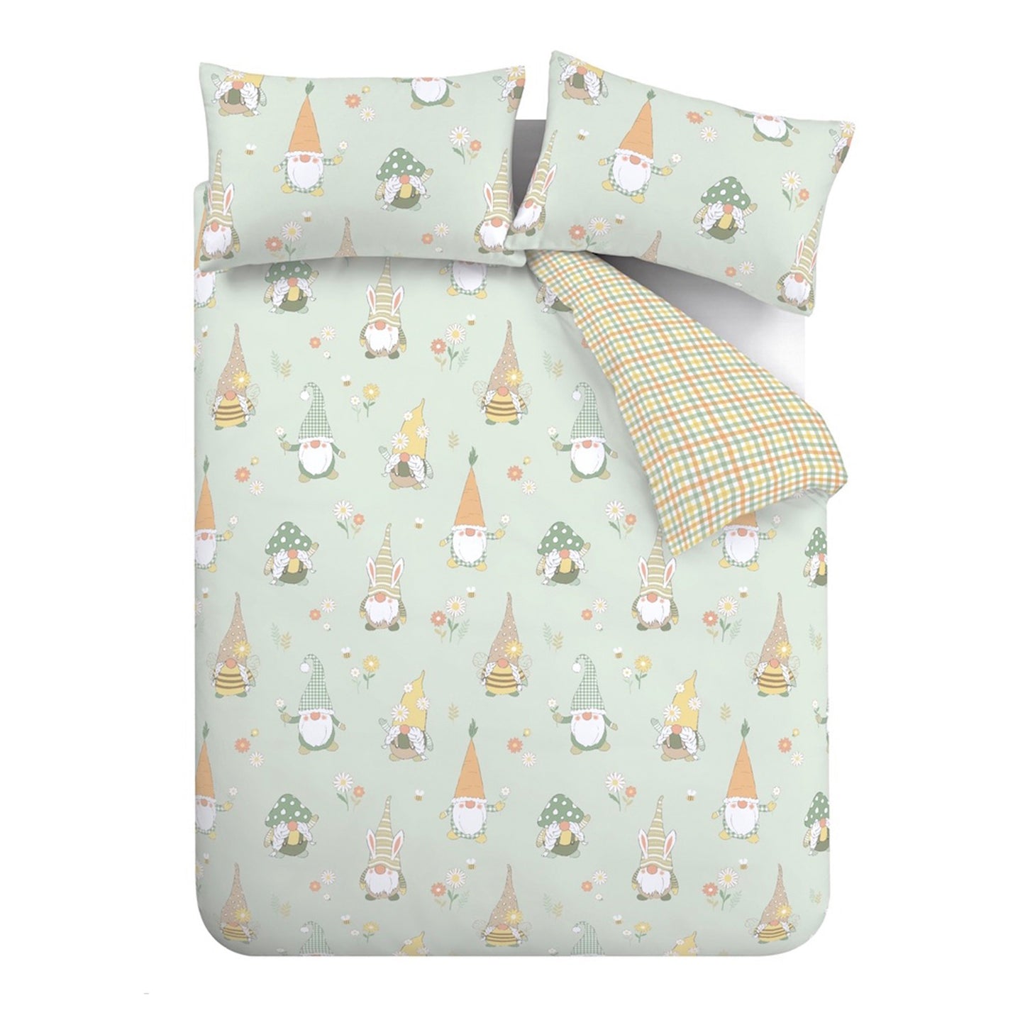 Catherine Lansfield Spring Gonks Reversible Duvet Cover Set with Pillowcases