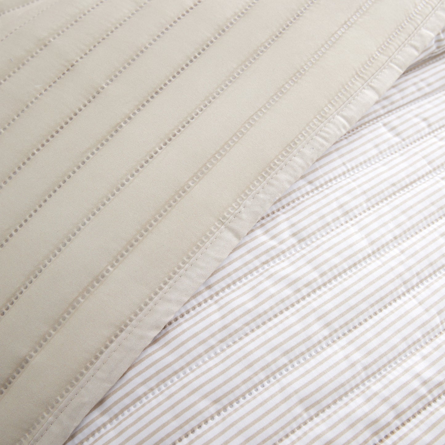 Catherine Lansfield Stripe Quilted Reversible Bedspread