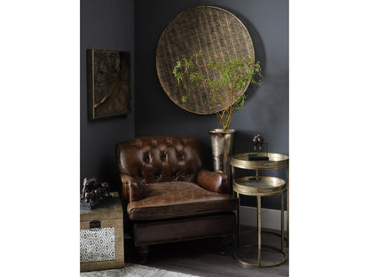 Vienna Antique Gold Diamond Set Of 2 Side Tray Tables