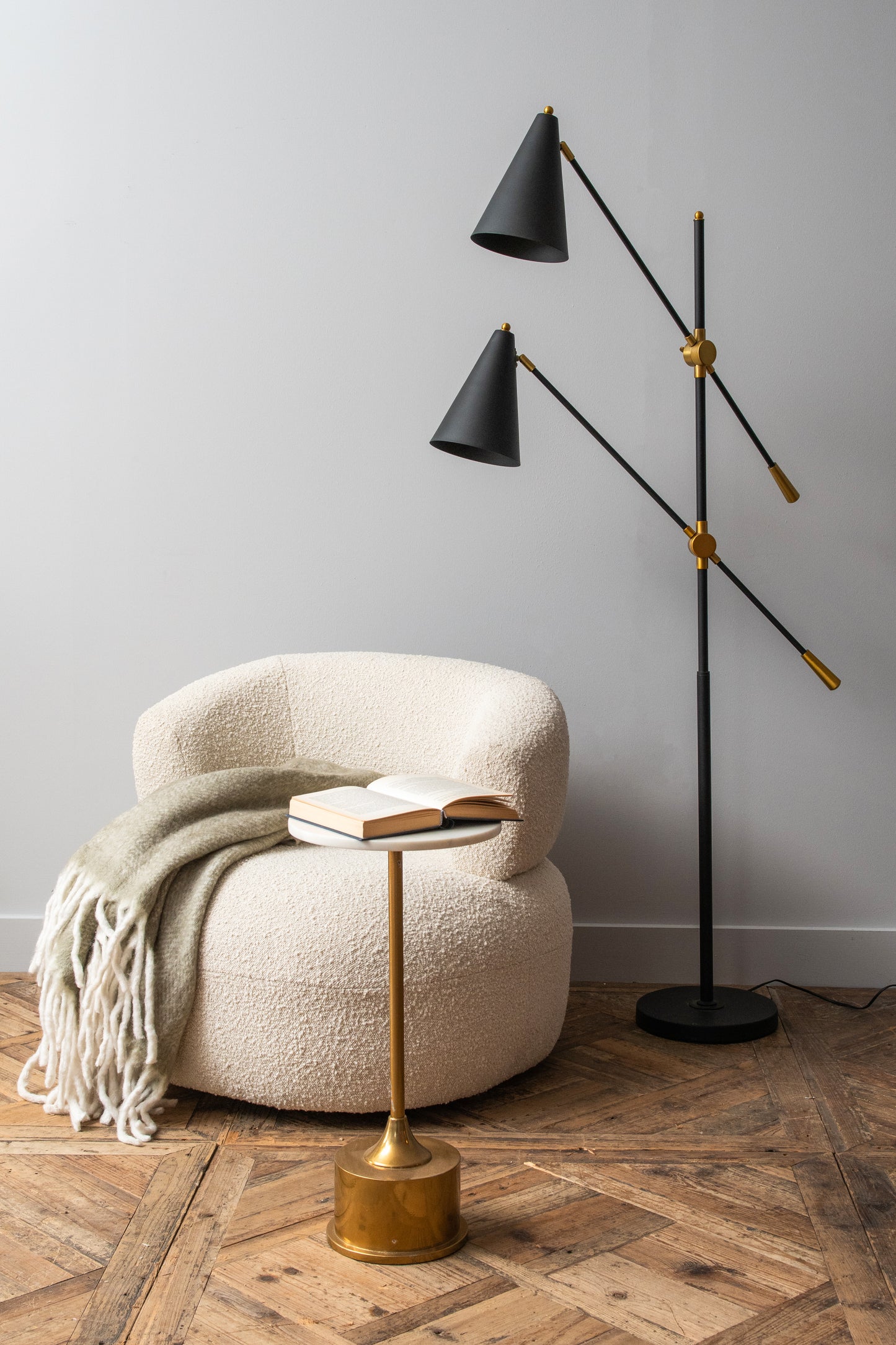 Mercer Twin Head Floor Lamp E27 40W