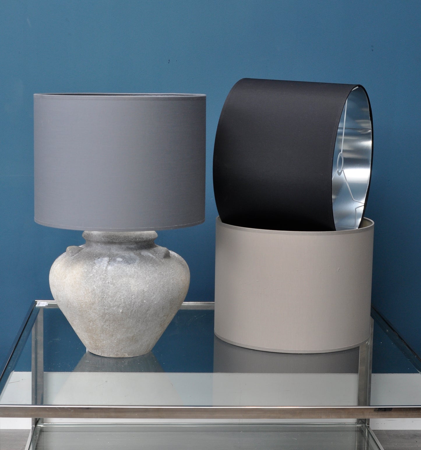 Lined Drum Lampshade