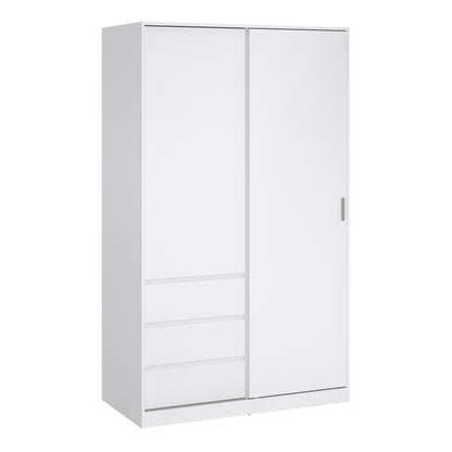 Naia Wardrobe with 1 Sliding Door 1 Door 3 Drawers