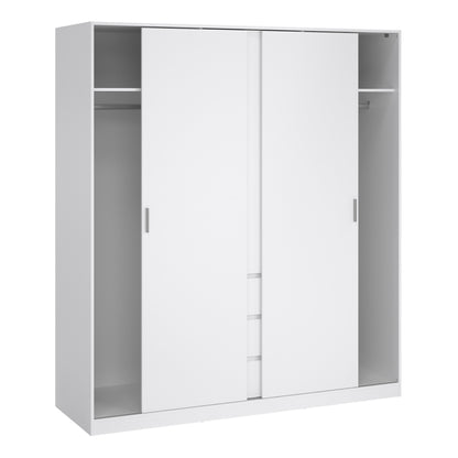 Naia Wardrobe with 2 Sliding Doors 1 Door 3 Drawers