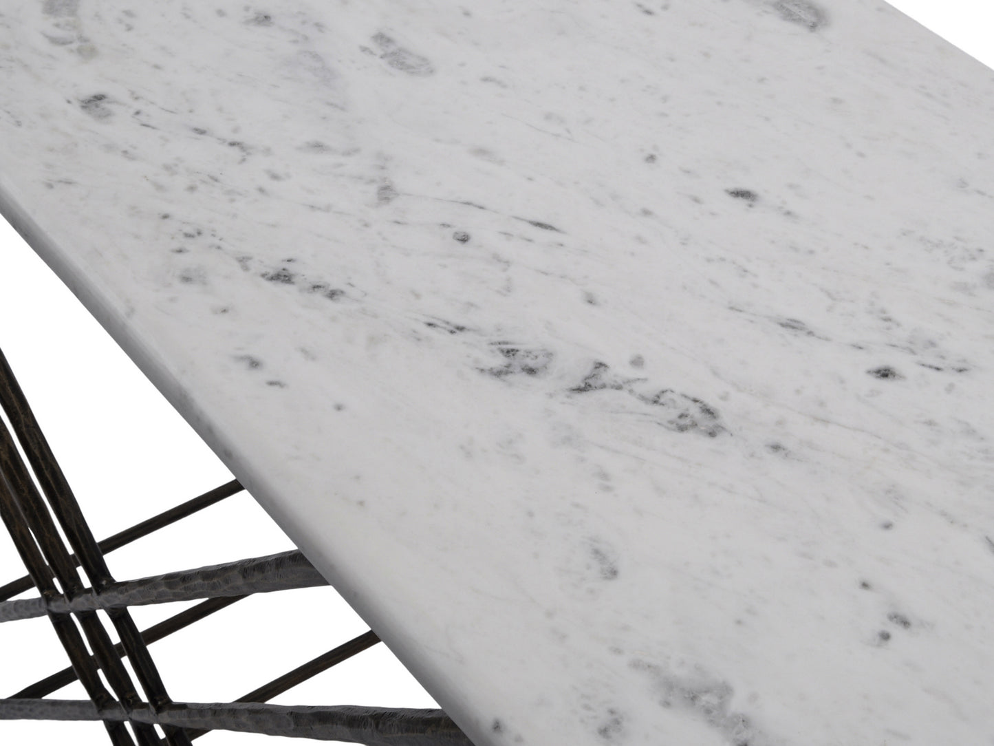 Nolita White Marble And Antique Gold Console Table