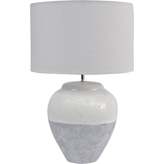 Skyline Grey Porcelain Table Lamp and Shade Large  E27 60W