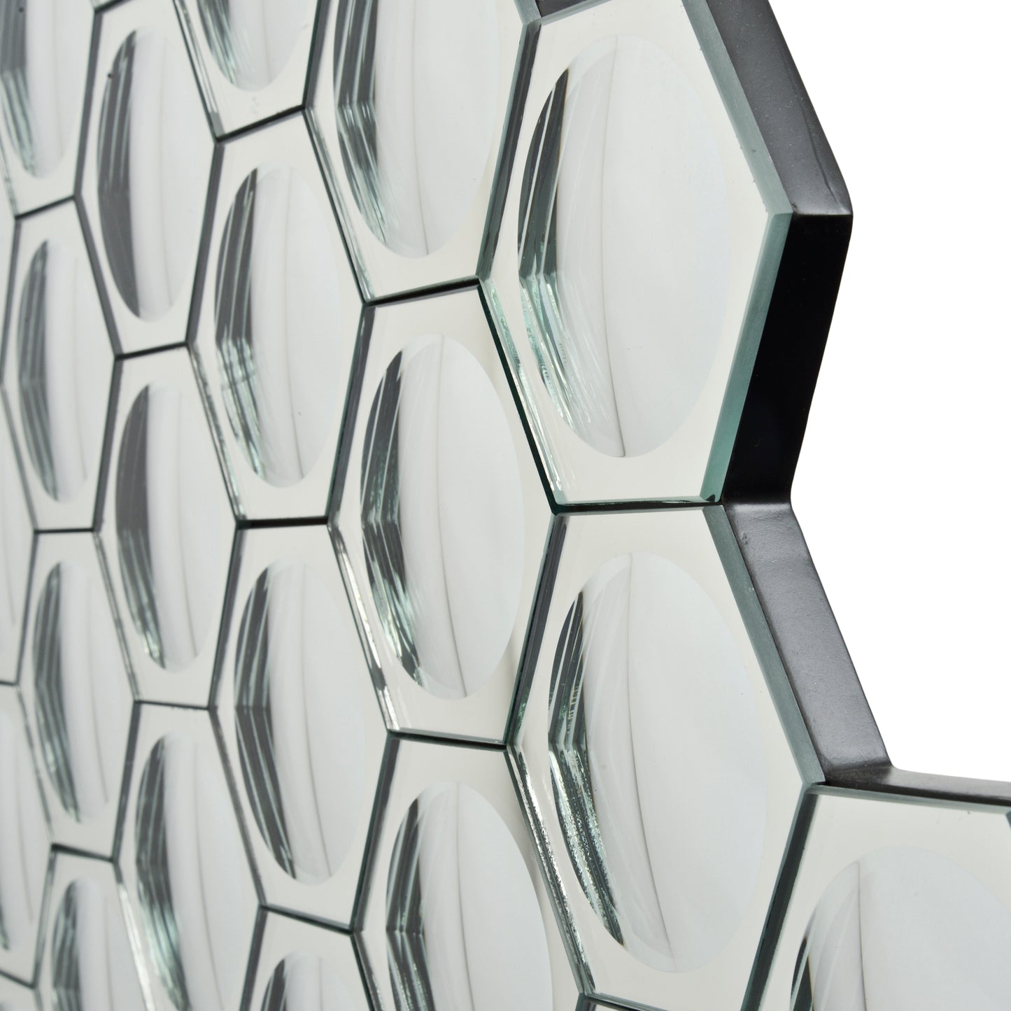 Hexagonal Honeycomb Convex Mirror Wall Art