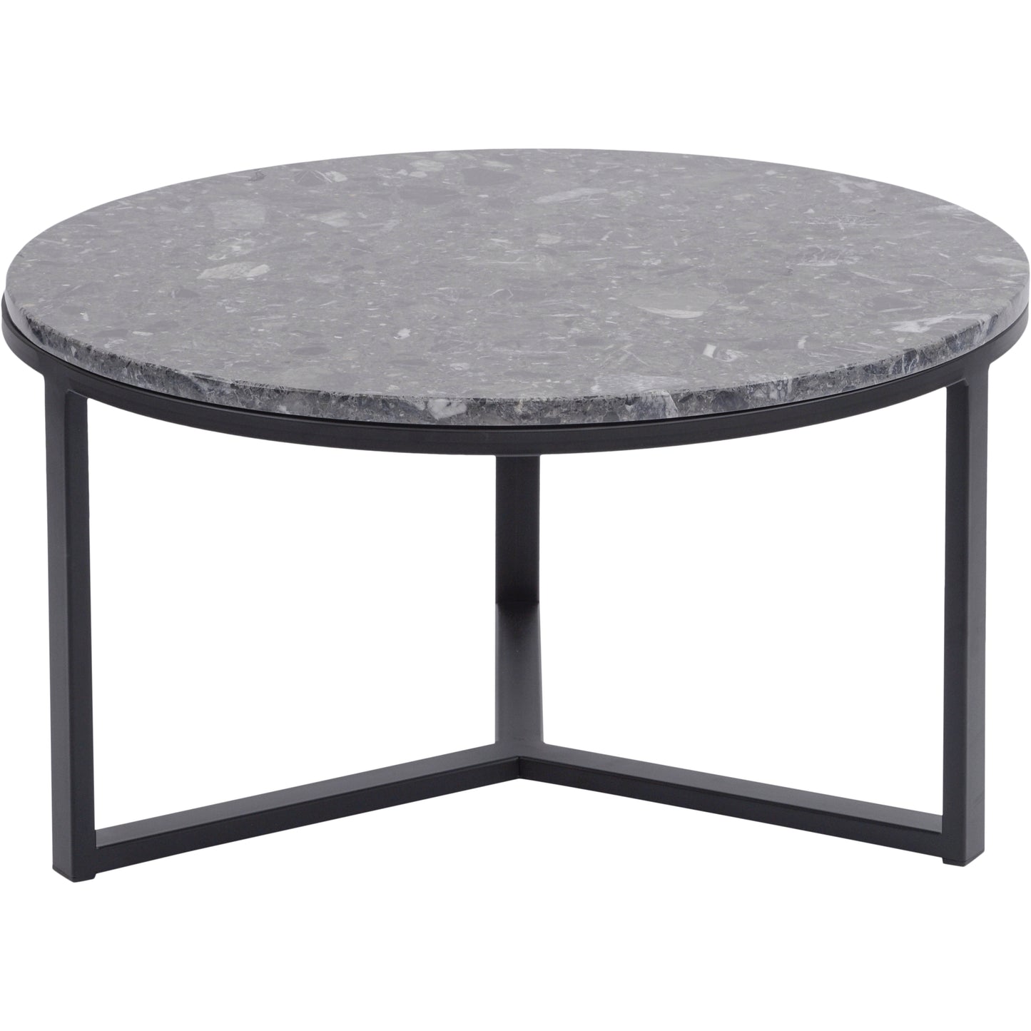 Shoreditch Black Metal and Grey Travisso Coffee Table Large
