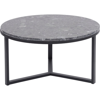 Shoreditch Black Metal and Grey Travisso Coffee Table Large