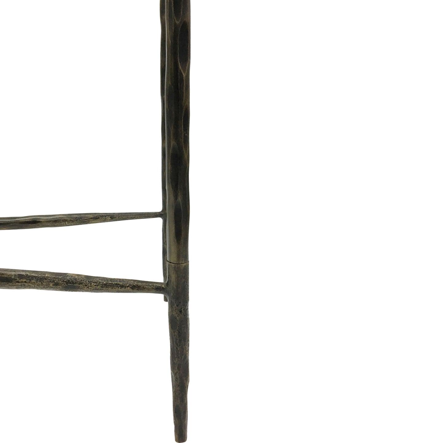 Patterdale Hand Forged Console Table Dk Bronze with Glass Top