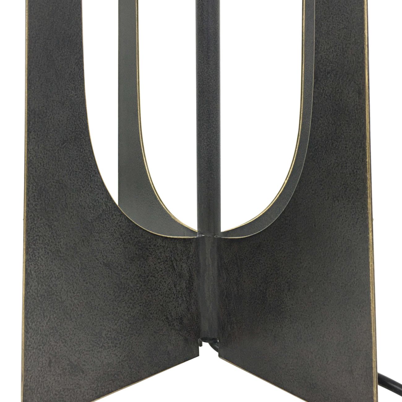 Glenthorpe Hammered Iron Table Lamp Gilded Oak with Irish Linen Shade - E27 60W