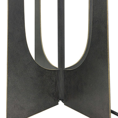 Glenthorpe Hammered Iron Table Lamp Gilded Oak with Irish Linen Shade - E27 60W