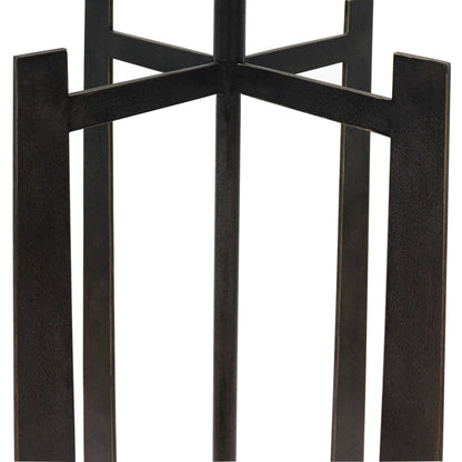 Glenthorpe Hammered Iron Floor Lamp Gilded Oak Finish - E27 60W