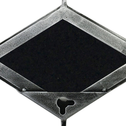 Honeycomb Mirror Set of 4 Brushed Grey Finish