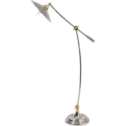 Haku Brass and Steel Adjustable Floor Lamp - E27 15W