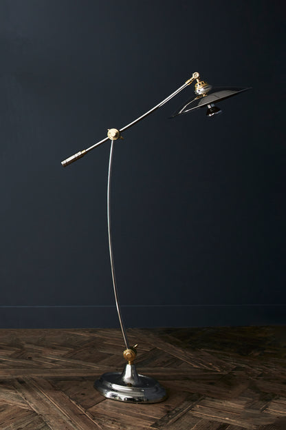 Haku Brass and Steel Adjustable Floor Lamp - E27 15W