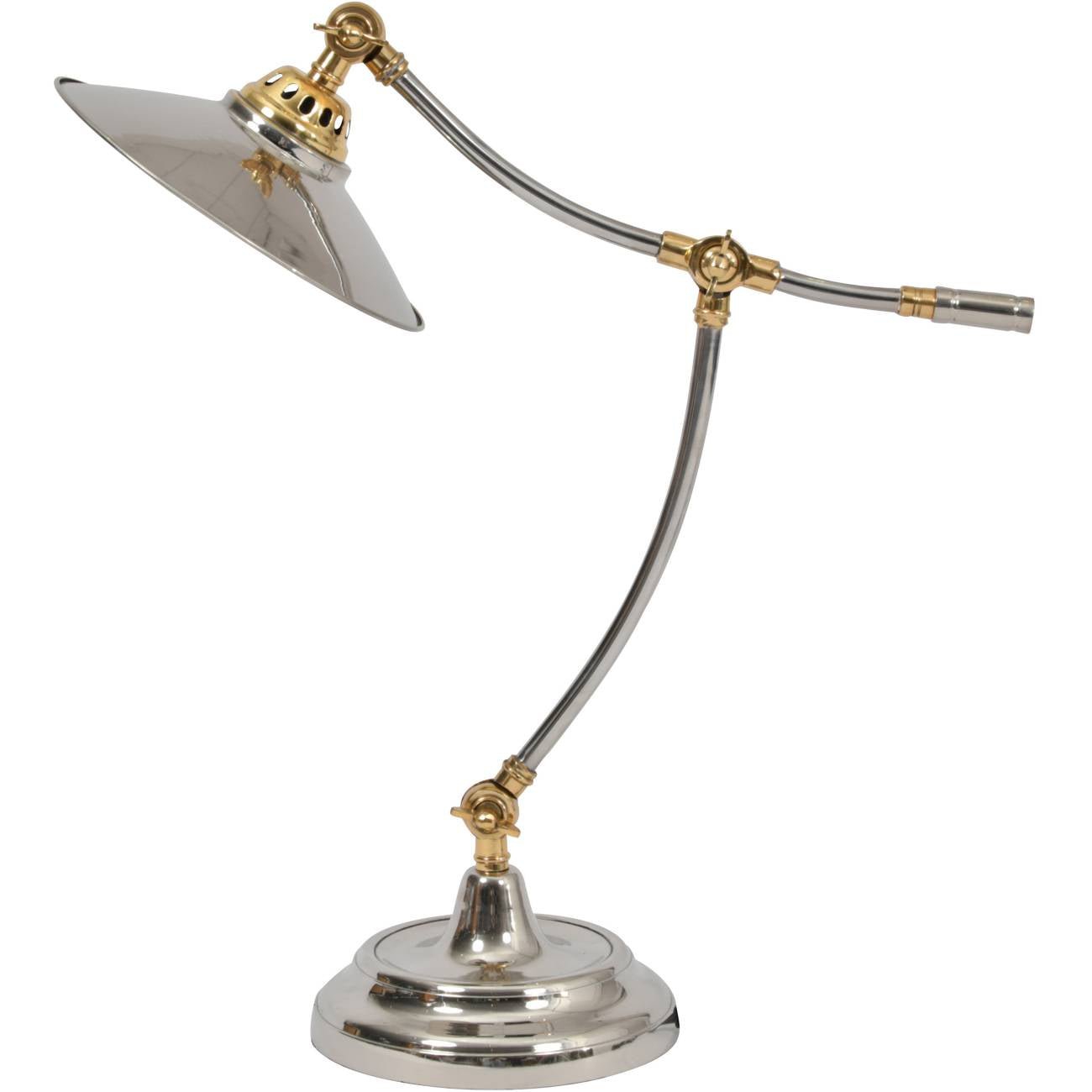 Haku Brass and Steel Adjustable Table Lamp - E27 15W