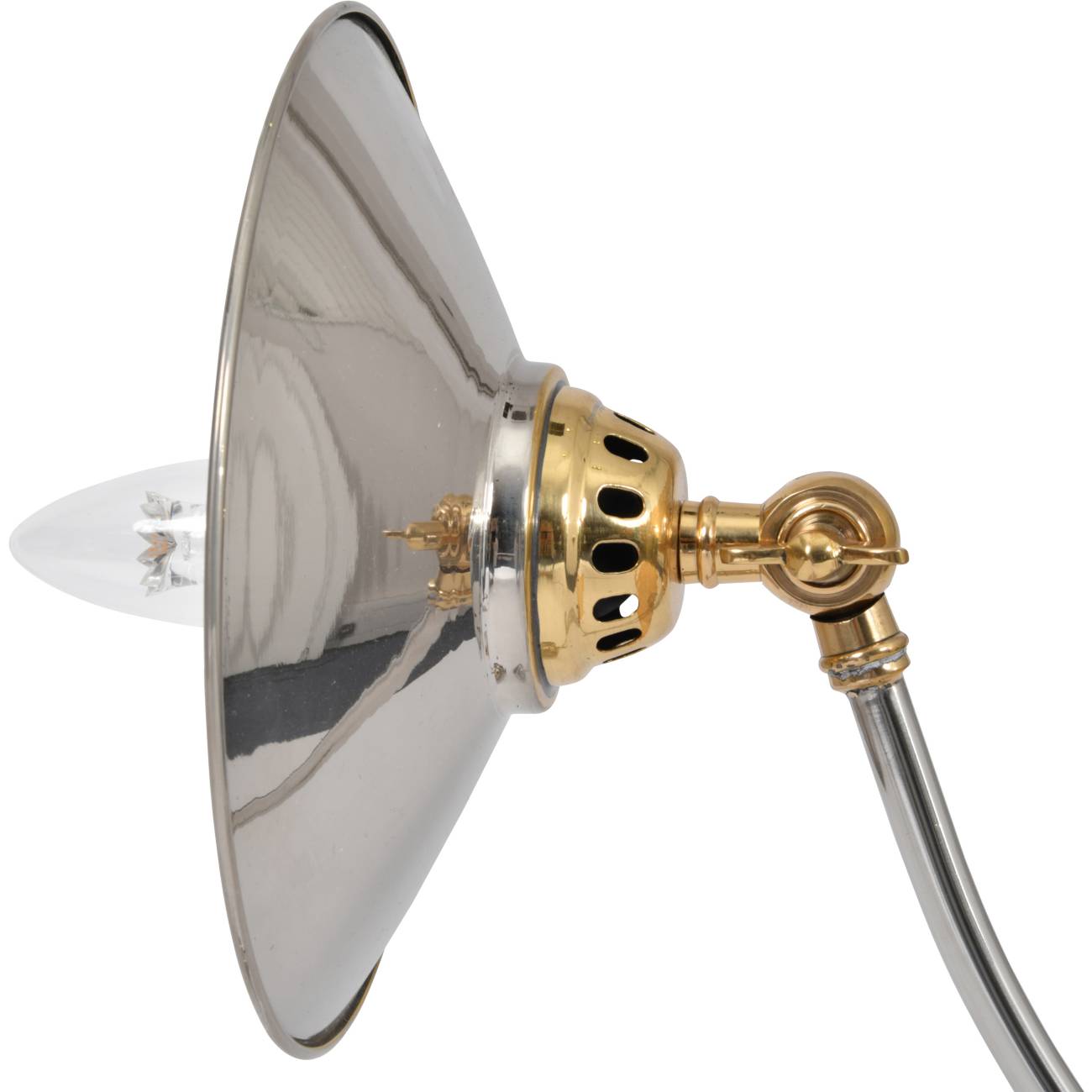 Haku Brass and Steel Adjustable Table Lamp - E27 15W