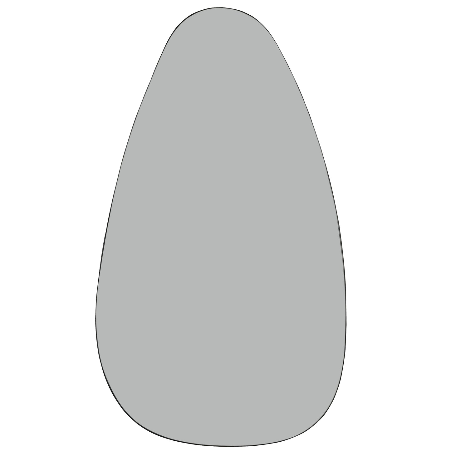 Organic Oversized Metal Framed Mirror Oak Wood Finish