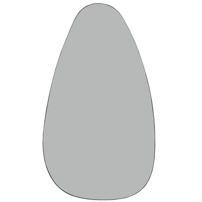 Organic Oversized Metal Framed Mirror Oak Wood Finish