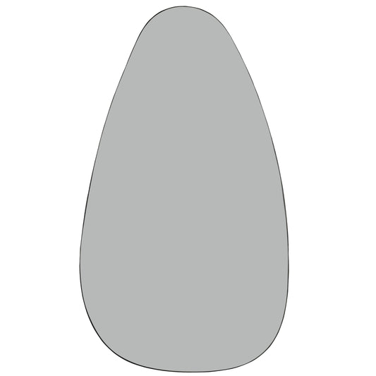 Organic Oversized Metal Framed Mirror Oak Wood Finish