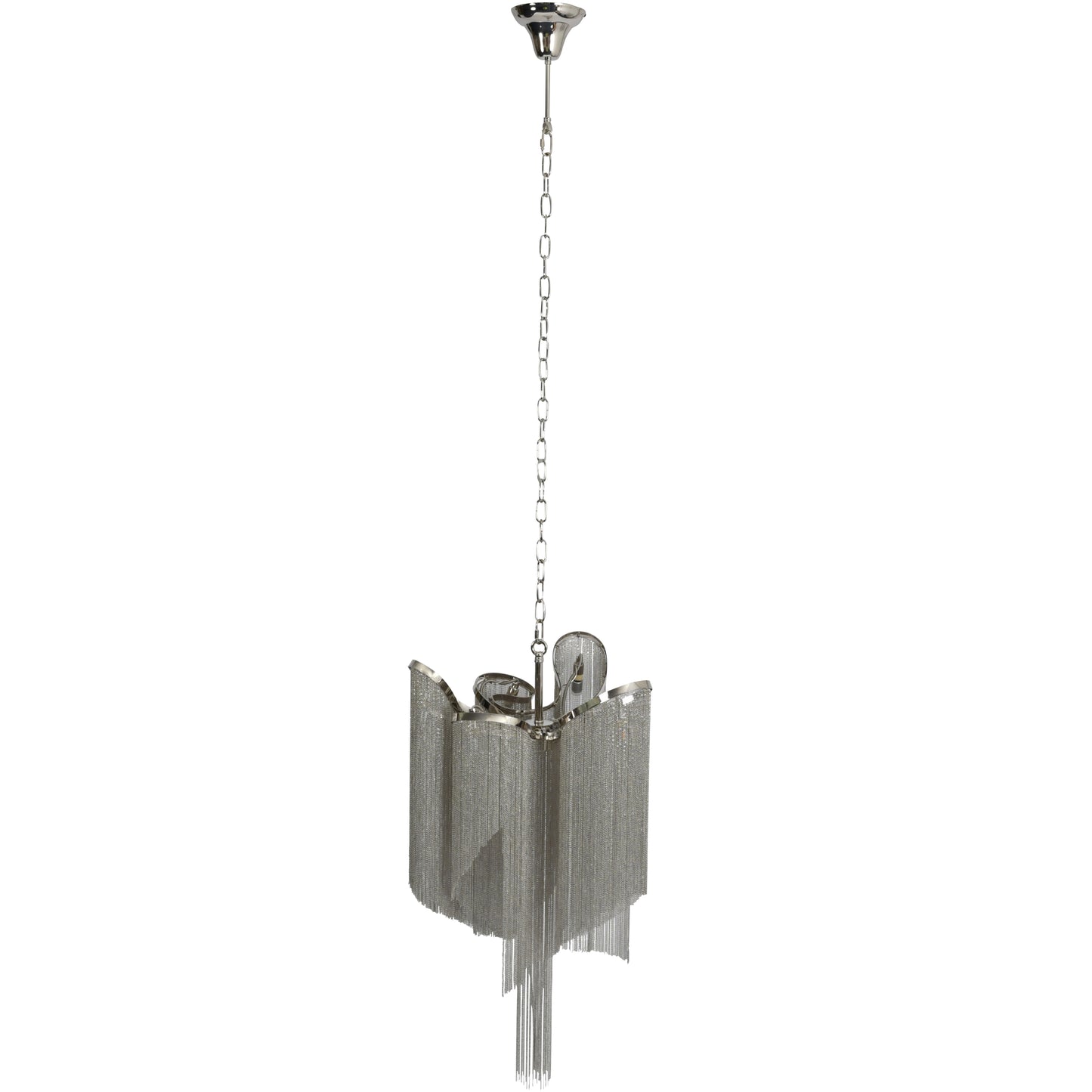 Niagara Silver Chain 6 Bulb Pendant Lamp Small