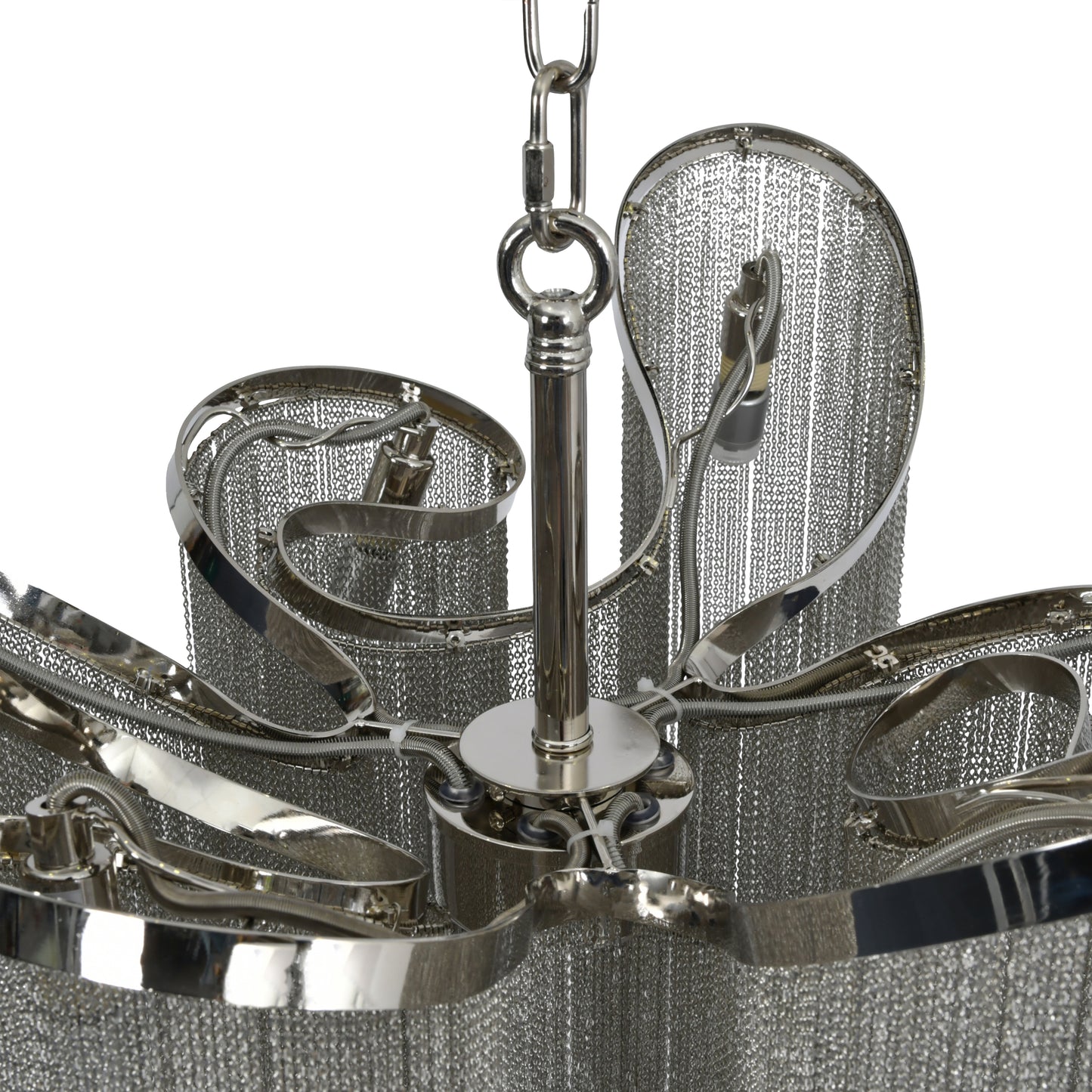 Niagara Silver Chain 6 Bulb Pendant Lamp Small