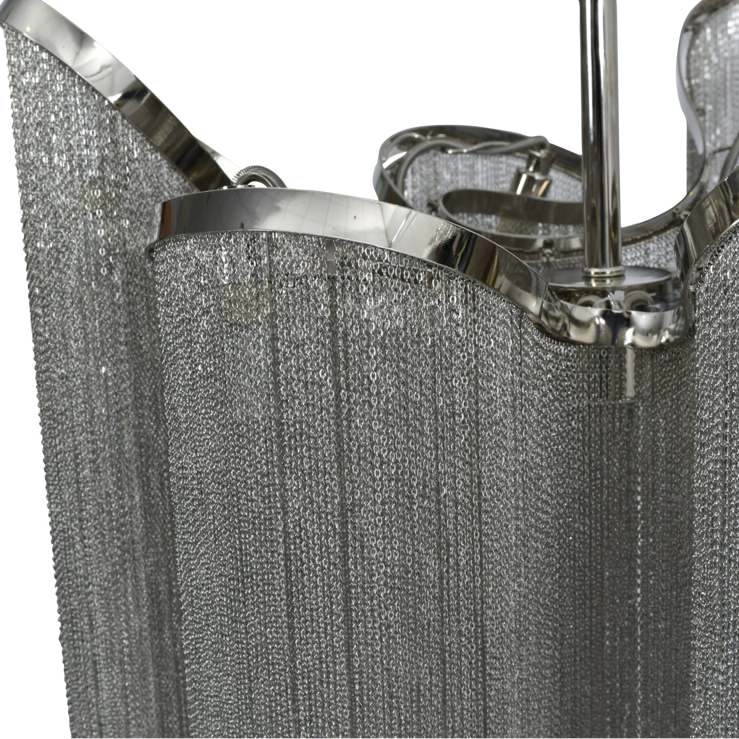 Niagara Silver Chain 6 Bulb Pendant Lamp Small