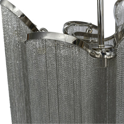 Niagara Silver Chain 6 Bulb Pendant Lamp Small