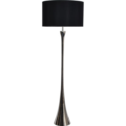 Lyra Nickel Lamp (Base Only) - E27 15W LED 20" Shade