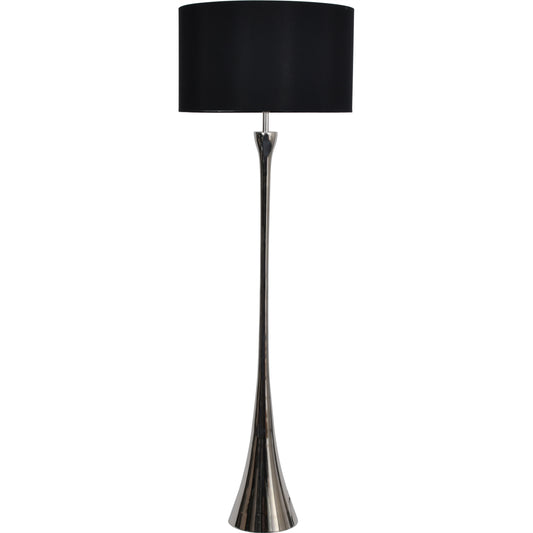 Lyra Nickel Lamp (Base Only) - E27 15W LED 20" Shade