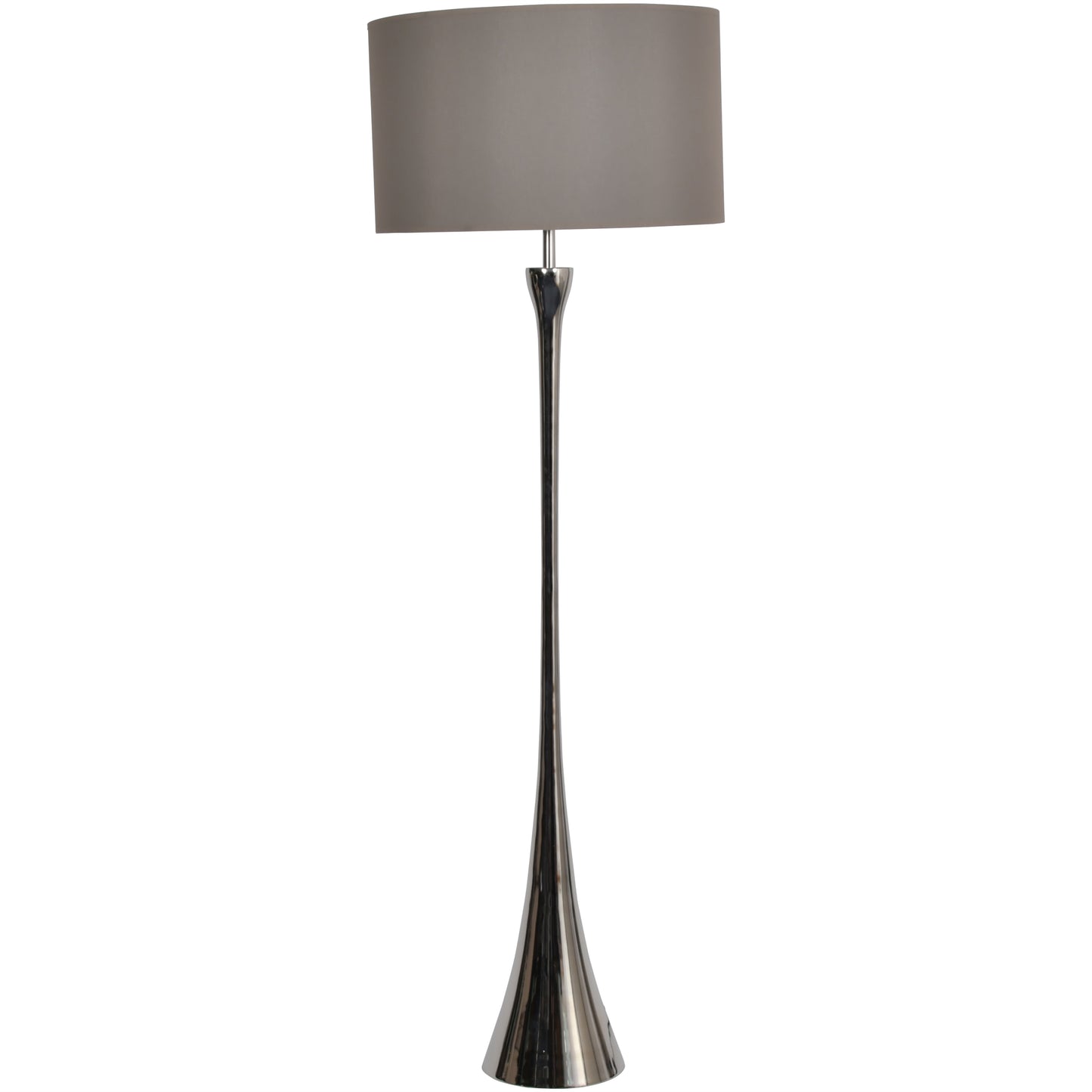 Lyra Nickel Lamp (Base Only) - E27 15W LED 20" Shade