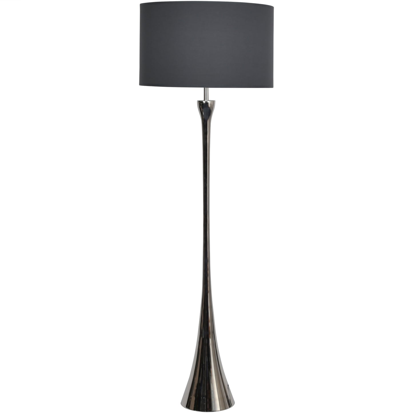 Lyra Nickel Lamp (Base Only) - E27 15W LED 20" Shade