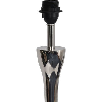 Lyra Nickel Lamp (Base Only) - E27 15W LED 20" Shade