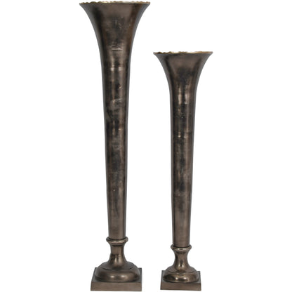 Merapi Lava Large Trumpet Vase