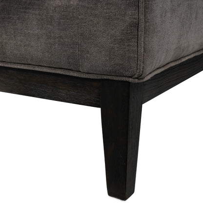 Theodore Buttoned Sofa in Warm Grey Fabric