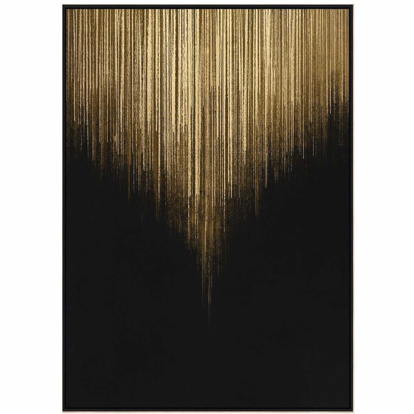 Golden Rain Foiled Framed Canvas