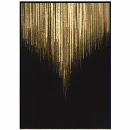 Golden Rain Foiled Framed Canvas