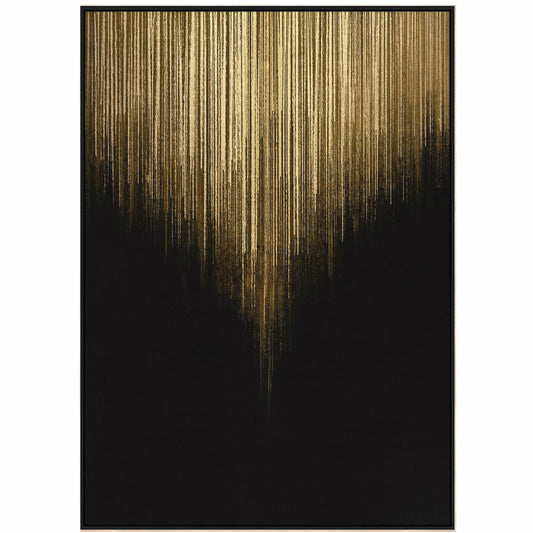 Golden Rain Foiled Framed Canvas