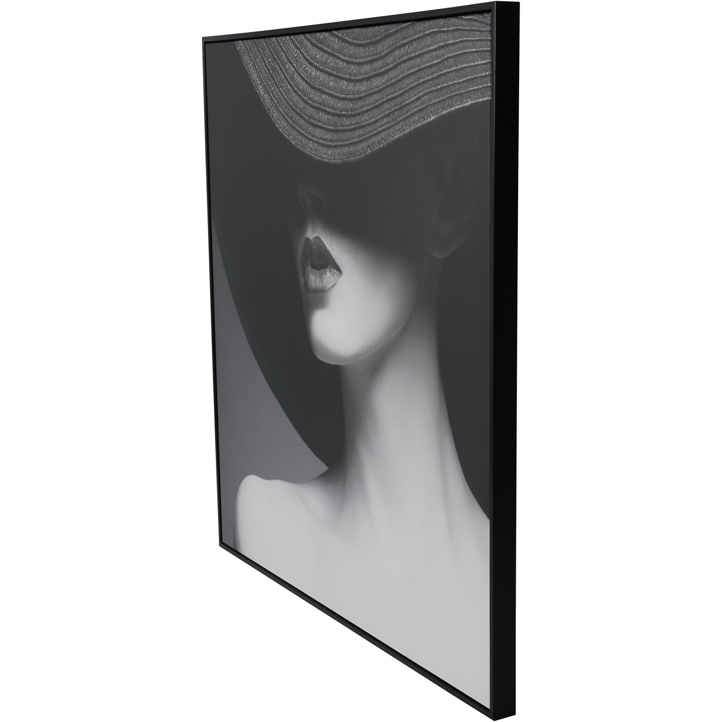 Lady in Hat Framed Canvas