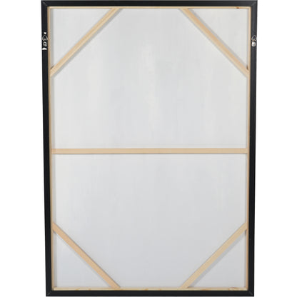 Urbanite Blue Distressed Foiled Framed Canvas