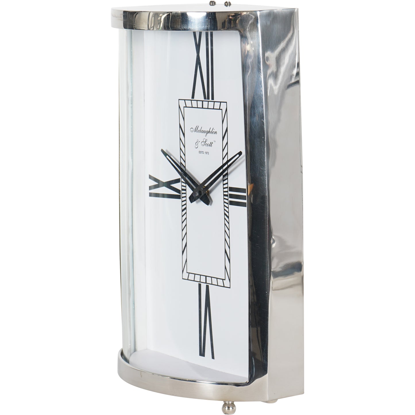 Johnson Mantel Clock Nickel Finish