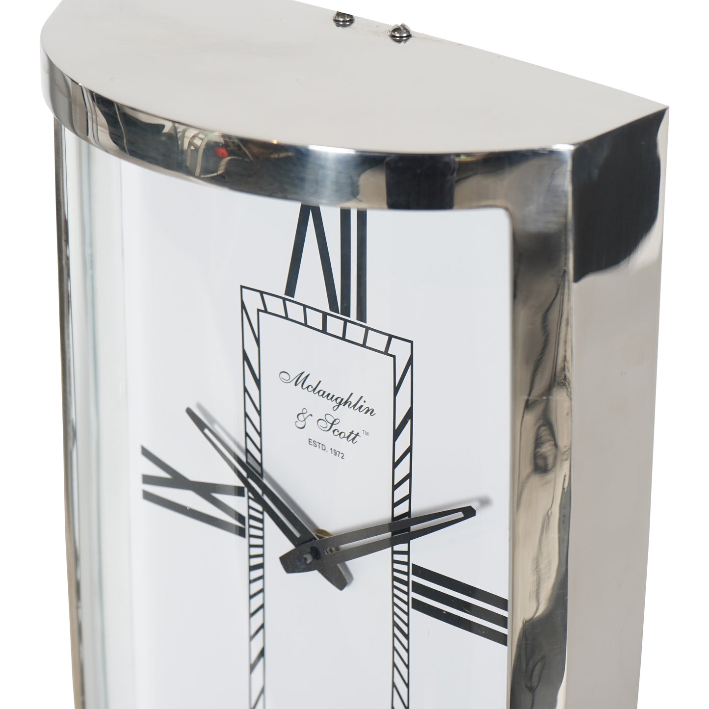 Johnson Mantel Clock Nickel Finish