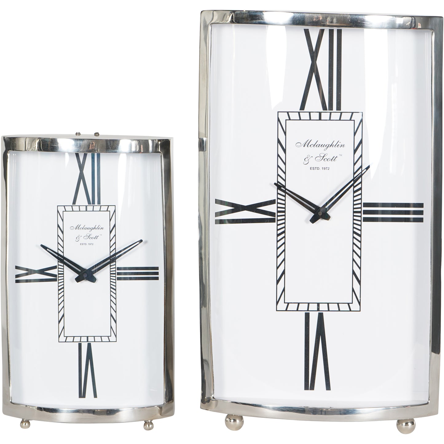 Johnson Mantel Clock Nickel Finish